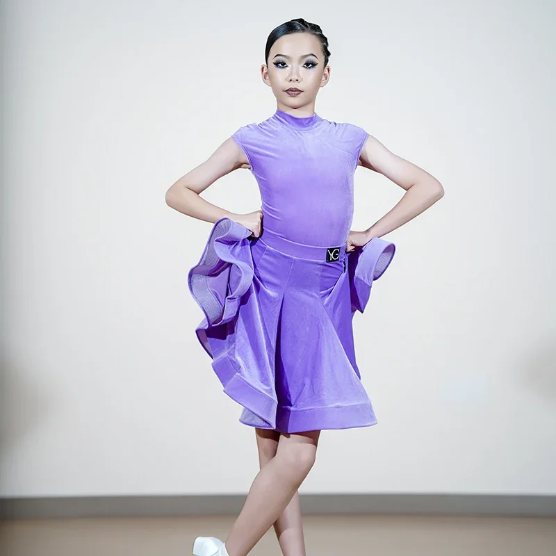 Sukienka z frędzlami do tańca latynoamerykańskiego, szyta na miarę, kostiumy do tanga, cha-chy, samby, stroje na występy dla dorosłych i dzieci, odzież na zawody latynoamerykańskie.