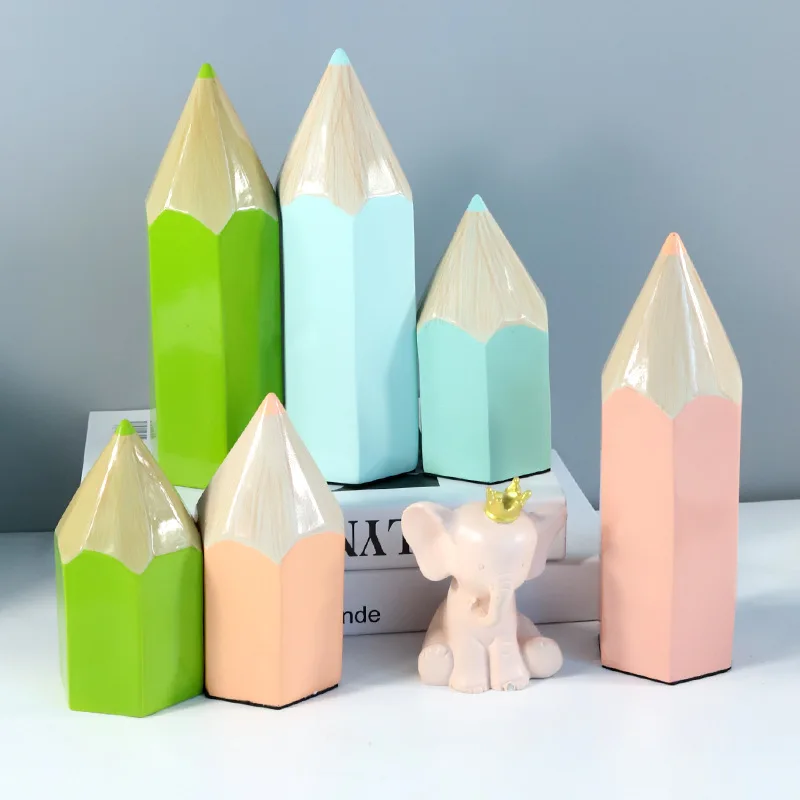 

Creative Pencil Crafts Children's Room Soft Decoration Fun Resin Indoor Ornaments Home Decor