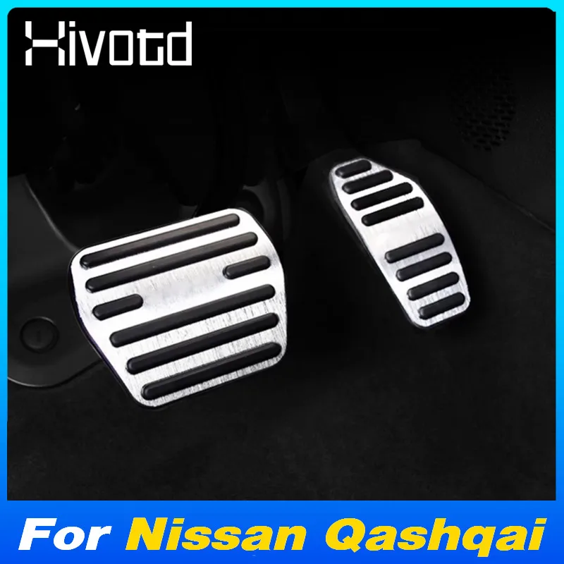 Car Foot Pedal Cover Parts Aluminum Alloy Accelerator Gas Fuel Cap Pad Mat Interior Product Accessories For Nissan Qashqai 2024