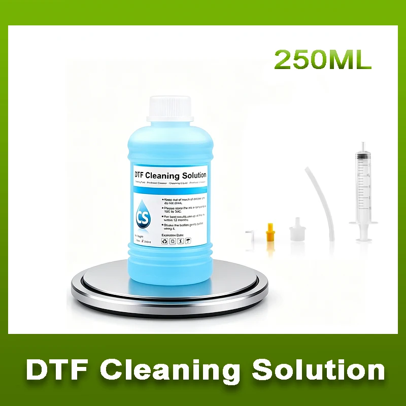

CFINK 250ML DTF Cleaner DTF Cleaning Solution for Epson L1800 TX800 DX5 DX7 XP600 I3200 I4720 I5113 DTF Ink Cleaning Liquild