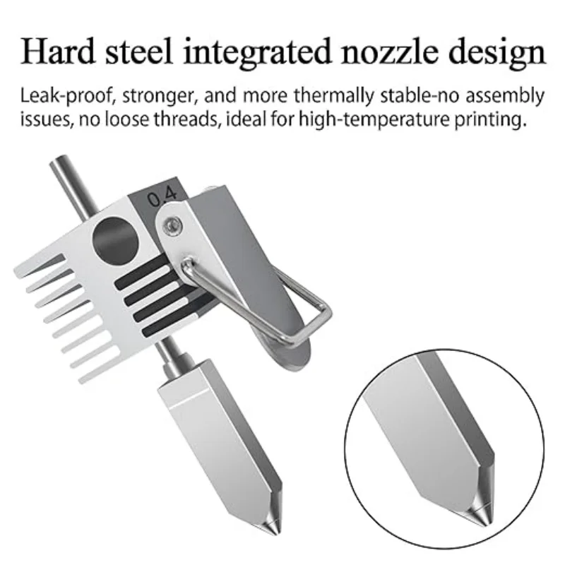 Creality SPARKX I7 Heizblock Hotend-Kit 300 ℃ Hochtemperatur 0,2/0,4/0,6/0,8mm Gehärtete Stahldüsen 3D-Drucker Zubehör – Detail 2
