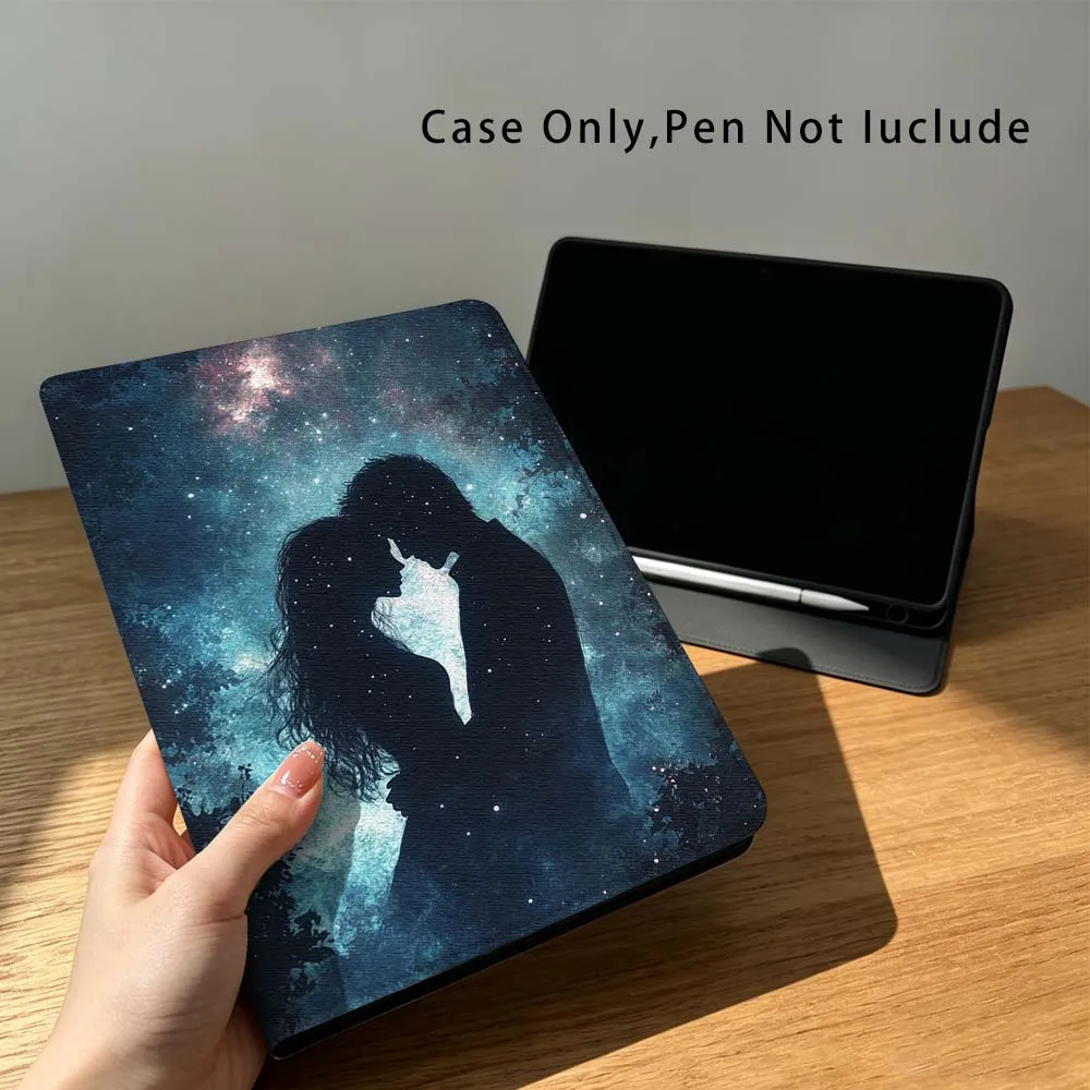 Couple Love Background Pattern Fashion For Xiaomi Poco Redmi Pad 8 2 4 C1 6 6S 7 7S SE 9.7 14 11 11.2 Inch Pen Tray Tablet Case