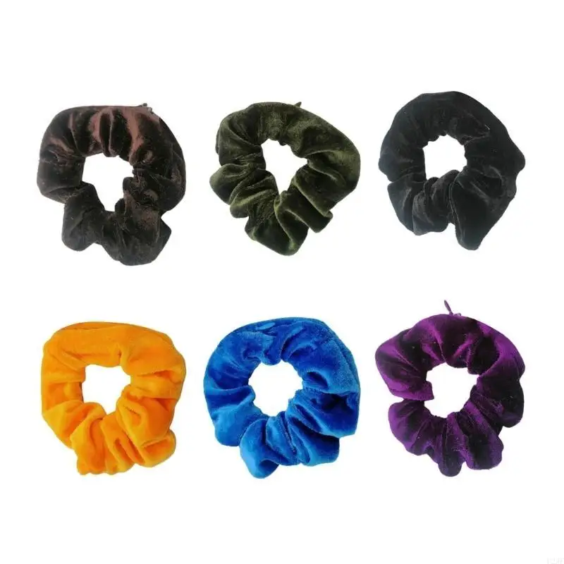 Velvets Ponytail Holders with Pocket Stylish Hair Ties Elastic Scrunchie Bands Multifunctional Hairbands for Women Girls