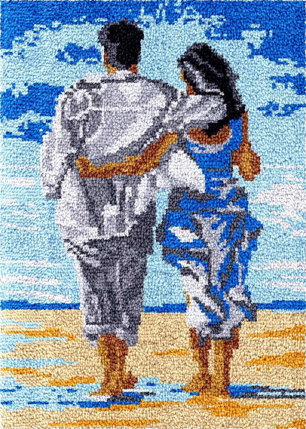 

DIY Love Couple carpet embroidery set latch hook kits rugs crafts accessories plastic canvas Knot tapestry smyrna bag arts