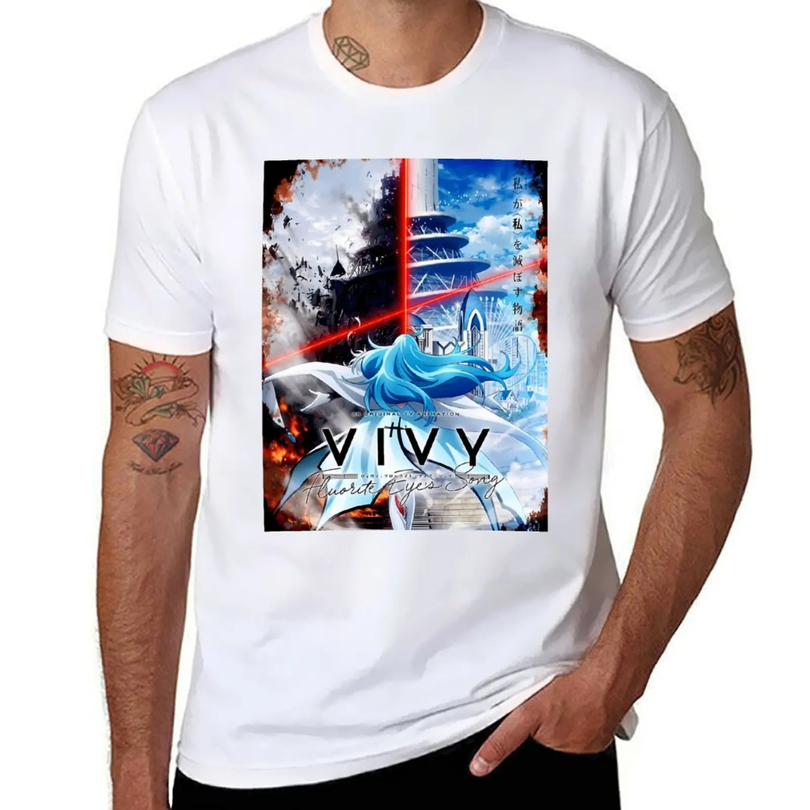 

Vivy Fluorite Eyes Song T-Shirt t shirts for man cotton soft anime tshirt T-Shirt