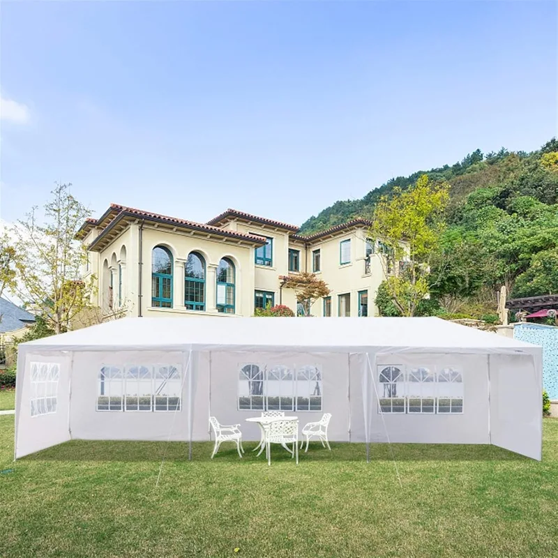 

Tent 10' x 30' Event Canopy Tent with 8 Removable Sidewalls & Transparent Windows,Perfect for Weddings, Birthdays,