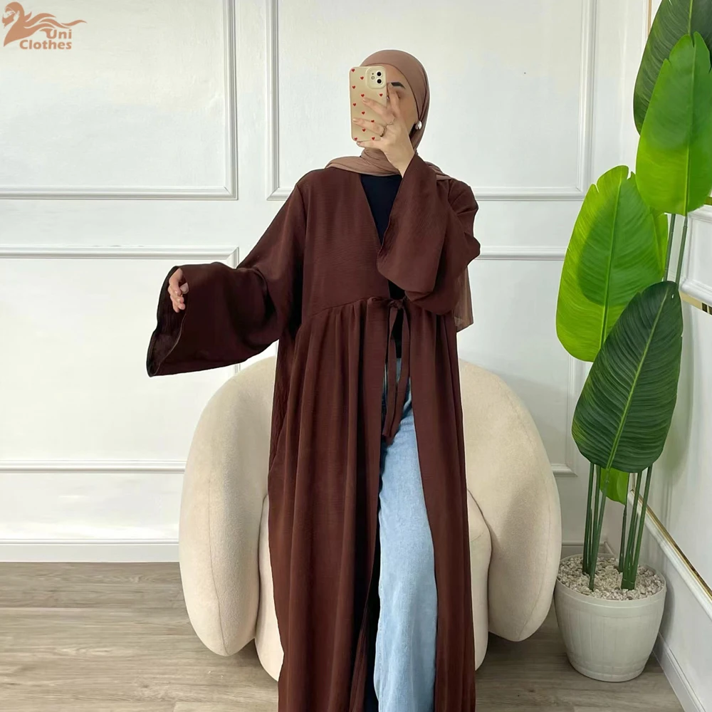 عباية جديدة دبي 2025 عباية نسائية إسلامية فستان كريب أنيق سترة متواضعة ملابس إسلامية للنساء المسلمات