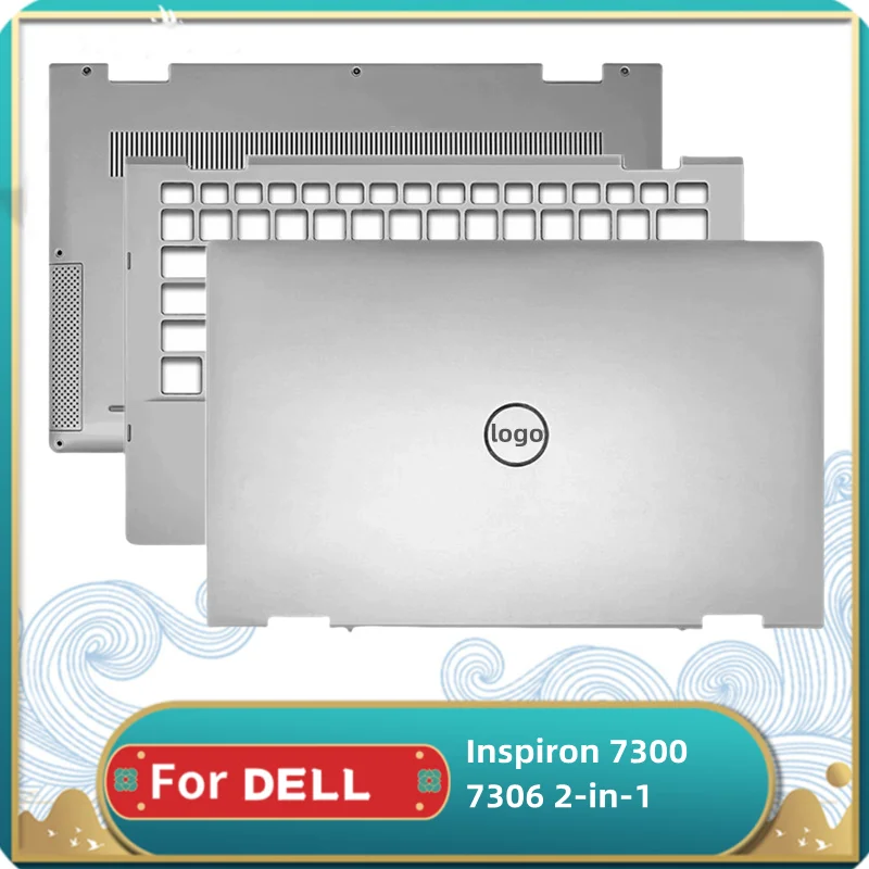 

Laptops Case For Dell inspiron 7300 7306 2-in-1 Laptop LCDBack Cover Front Frame Hinges Cover Palmrest Bottom Case 0J4KX5 0W3N1F