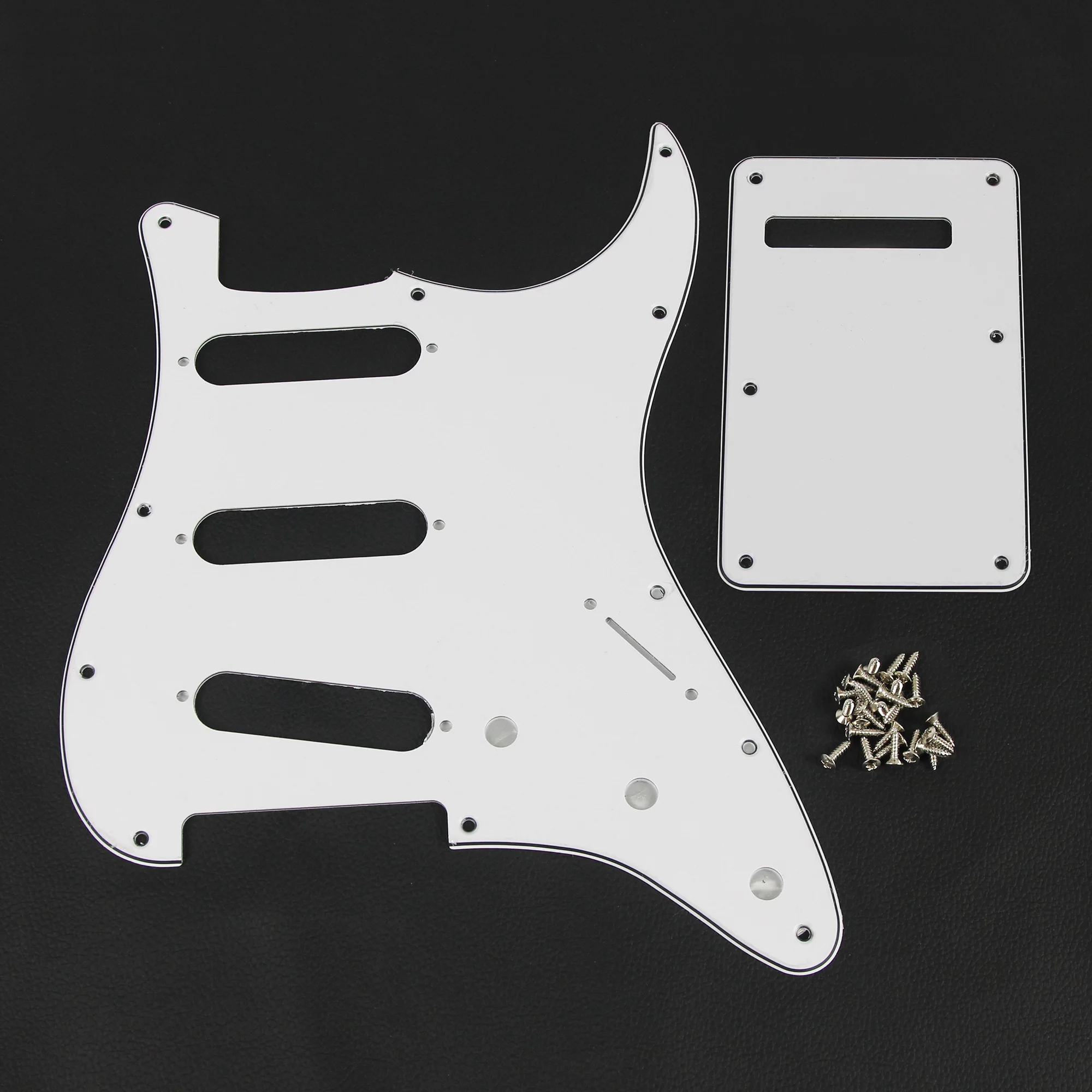 FLEOR Satz SSS-Schlagbrett ST FD Gitarren-Kratzplatte, 11 Löcher, Rückplatte und Schlagbrettschrauben für E-Gitarre in den USA/Mexiko – Detail 7