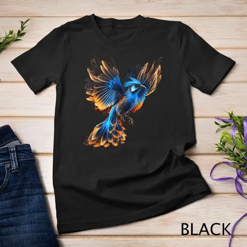 Fiery Blue Jay Graphic Tees for Men Women Boys Girls T Shirt Unisex T shirt
