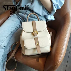 Genuine leather backpack women's bag soft leather head layer cowhide casual versatile pure leather bag small backpacks