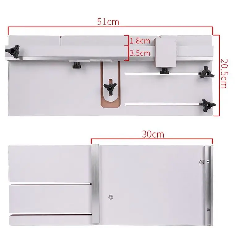 Band saw pusher table pen material cutting table fixed-length square pusher pen auxiliary woodworking tools