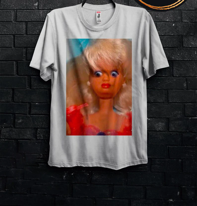 Distressed Doll Face Meme T-shirt Popular Tshirt Gen Z Women Men Streetwear Oversized Y2k Cotton High Quality Female Clothing