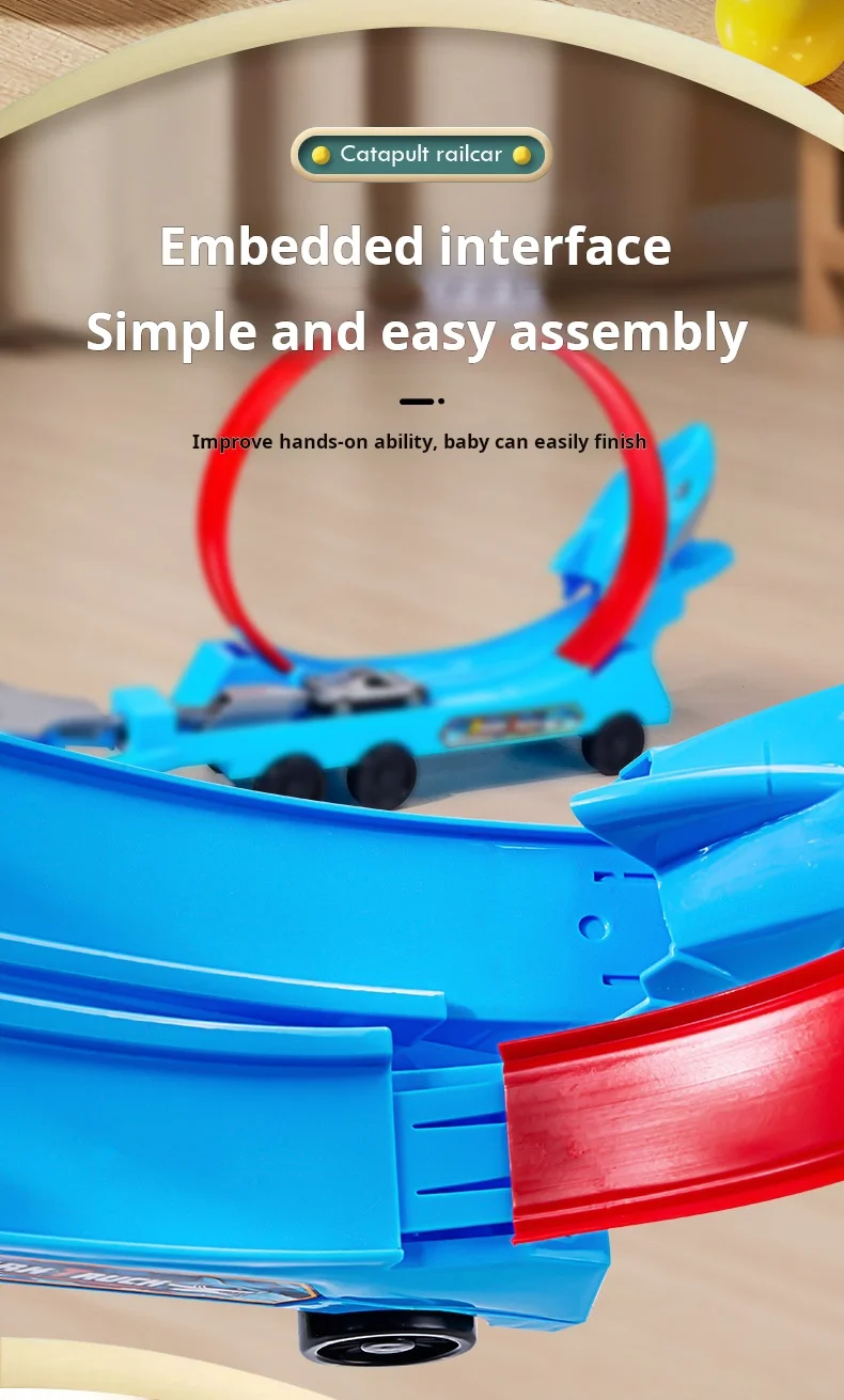 Dinosaurier Track Auto Schiebe Eisenbahn Spielzeug Shark DIY Montiert Schiene Kinder Spielen Fahrzeuge Pädagogisches Spielzeug Für Jungen Geschenk – Detail 8