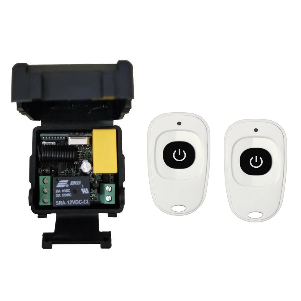 Universal AC 220 V 1 Channel RF mini Wireless Remote Control Receiver & Transmitter 315 mhz or 433 mhz Power On/Off