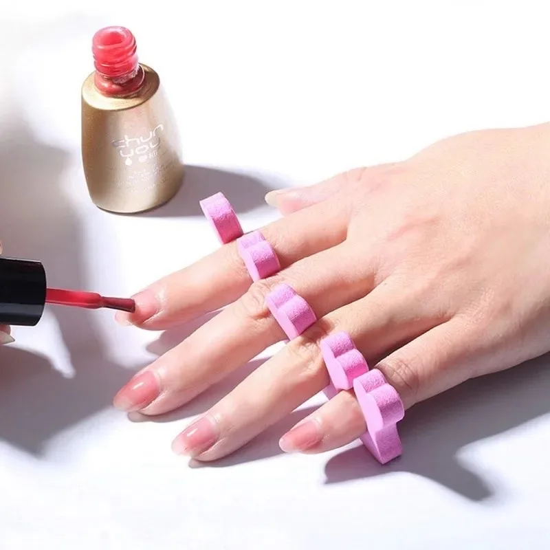 10 قطعة مسمار الفن تو فواصل أصابع القدم الإسفنج فواصل لينة UV جل البولندية أدوات التجميل مانيكير باديكير حزمة مسمار أطقم #3