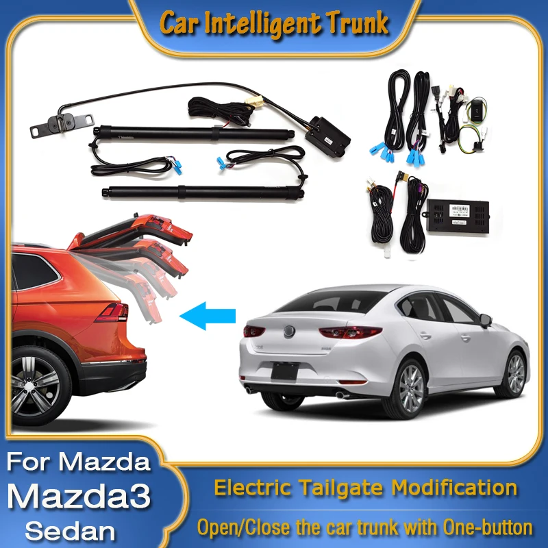 For Mazda Mazda3 2019~2024 Car Power Trunk Opening Smart Electric Suction Tailgate Intelligent Tail Gate Lift Strut Modification