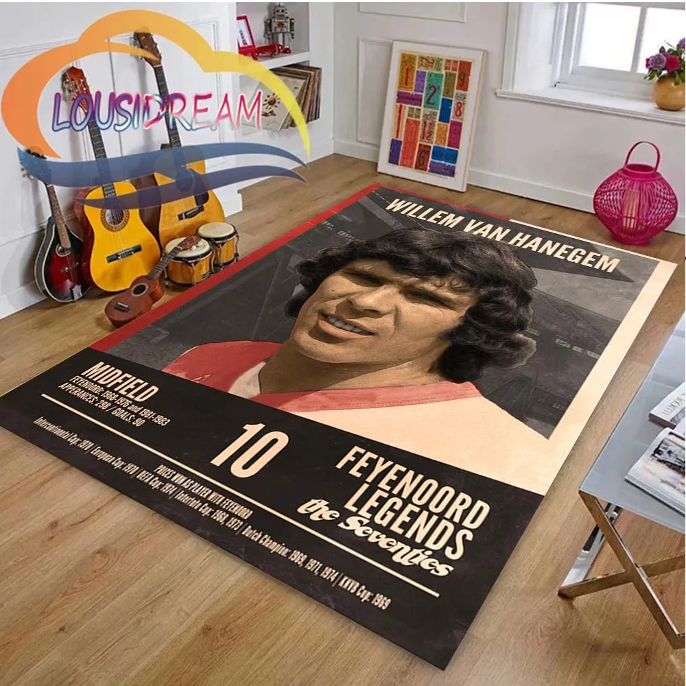 Спортивный постер с надписью Feyenoord Legends, приветственный коврик для дома