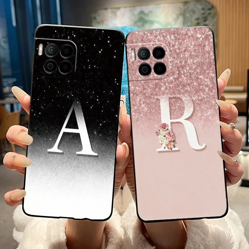 Funda negra para parejas, para TCL T-Mobile REVVL 7 Pro 5G/T-Mobile T Phone 2 Pro 5G, con diseño de letras de la suerte y cielo estrellado, cubierta trasera antiarañazos
