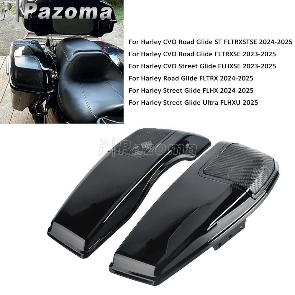 Saddle Bag Lids Motorcycle Speaker Grill For Harley Touring Street Glide FLHX Ultra FLHXU CVO FLHXSE Road Glide FLTRX 2024-2025