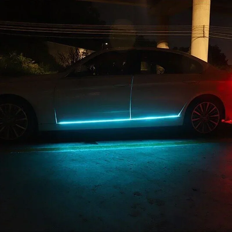 Car door welcome light, side door skirt light, chassis rainbow through light, atmosphere decoration modification