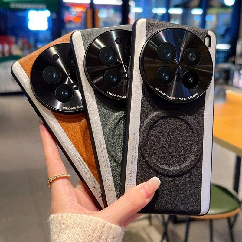 

Case For VIVO X200 Pro Luxury PU Magnetic Wireless Charging Protective Back Cover For VIVO X200 Pro Mini X200 Phone Shell Bumper