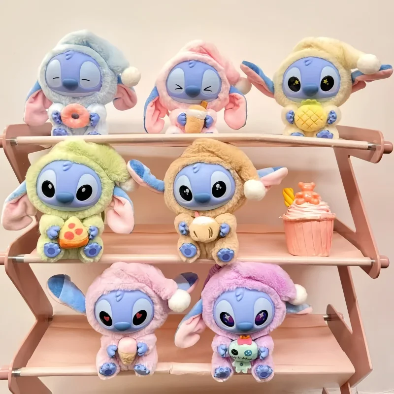 

Подлинная в наличии Miniso Stitch No Matter How Tired He Still Needs Totake A Bite Of The Vinyl Plush Blind Box Милый кулон