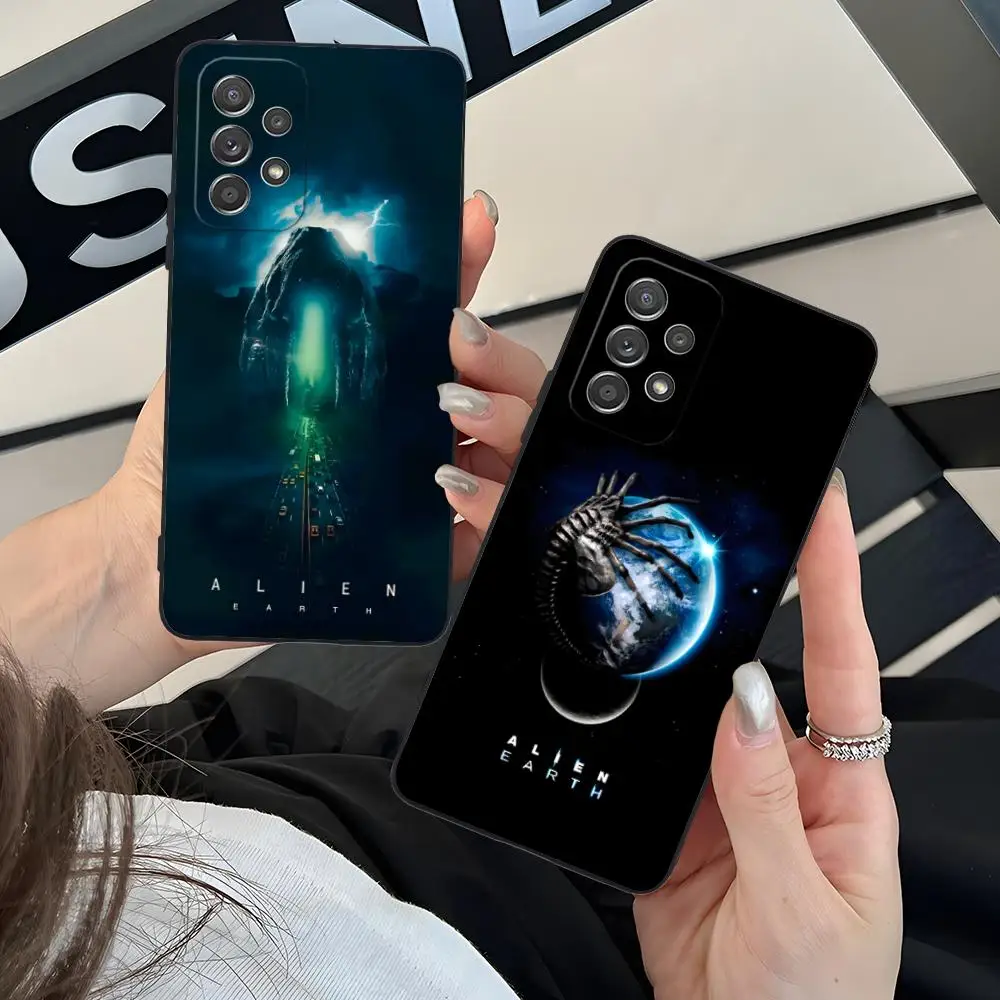Alien Earth Phone Case for Samsung Galaxy M55 54 42 35 34 33 32 23 22 15 14 13 12 F55 5G Soft TPU Shockproof Cover