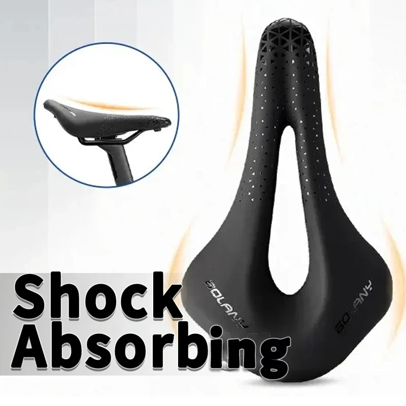 

Shock Absorbing Bike Saddle Ergonomic Seat Cushion Leather Comfortable Mtb Bicycle Saddle 145 Road for Men Women