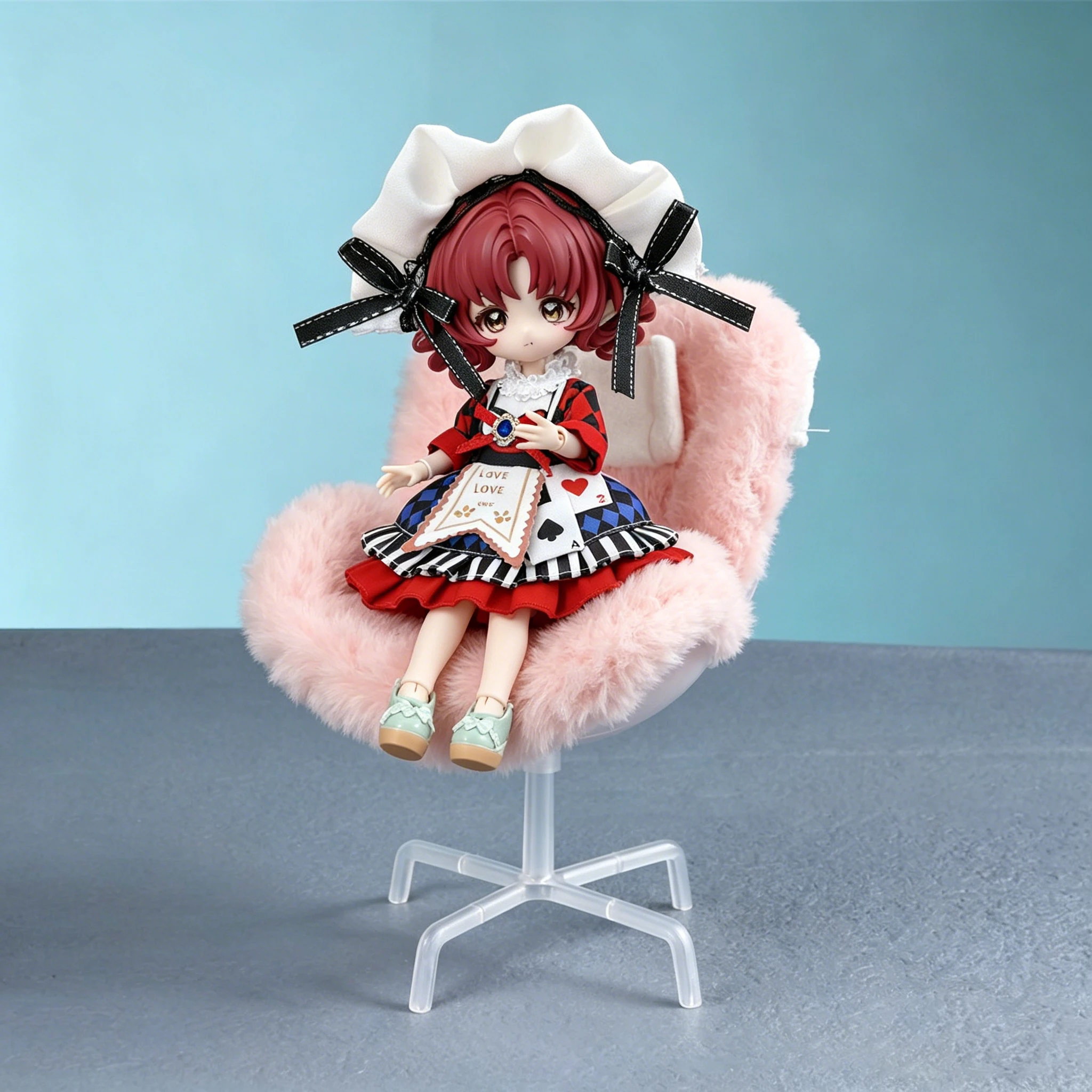 

Dollhouse Accessories Chair 2026 New Fashion Doll Chair Decor Stool+Wool Cover Cushioned Chair/Sofa Cute Creative Doll Seat Toy