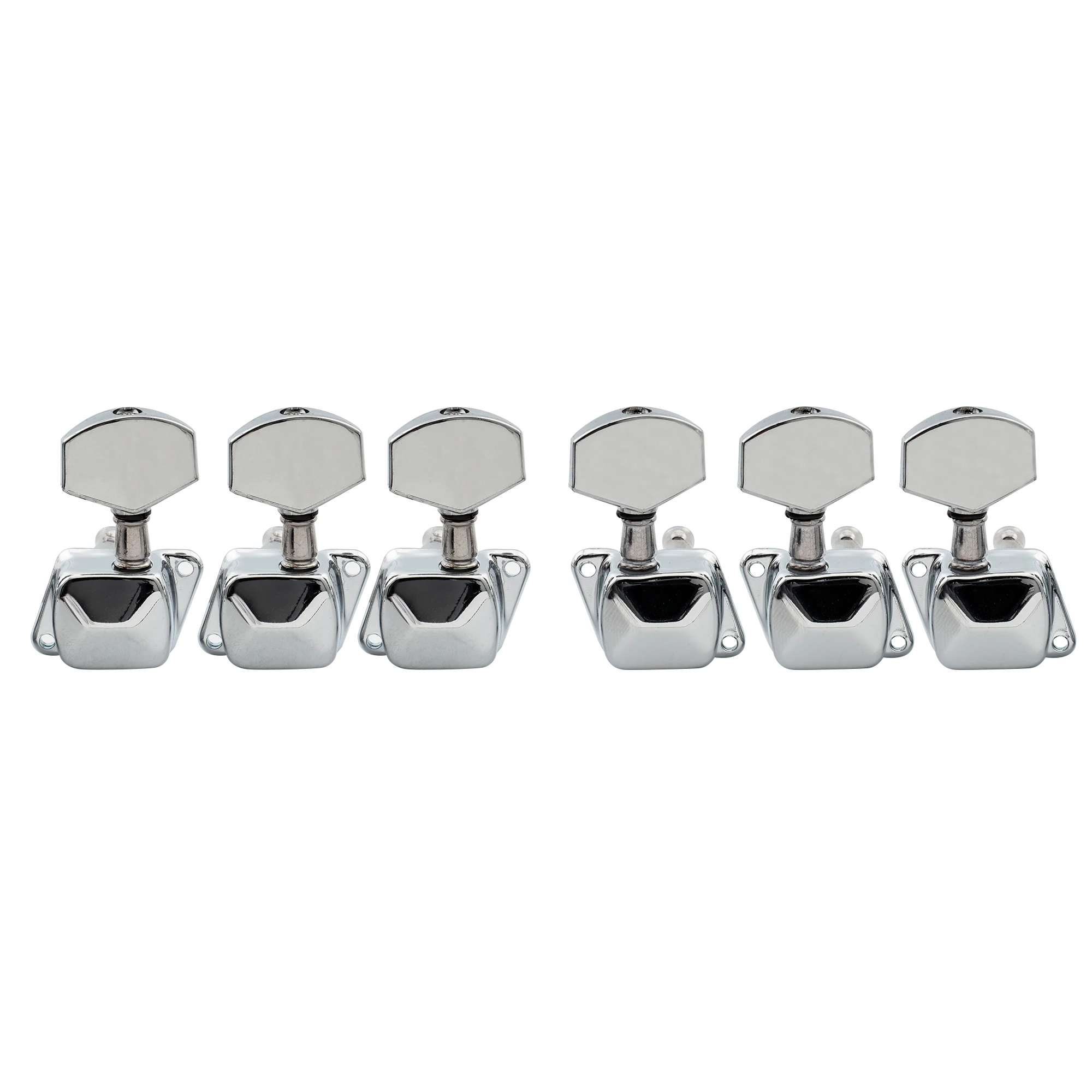 Musiclily Basic R15A 3R3L 15:1 Ratio Semi Closed Machine Heads Tuners Tuning Pegs Keys for Acoustic Electric Guitar