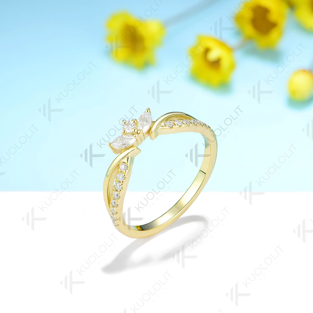 D Color VVS1 Marquise Cut Moissanite Band Ring GRA Certified Pass Diamond Tester Solid 10K 14K 585 Yellow Gold S925 Sterling Silver Anti-allergy Fine Jewelry For Men Women Wedding Anniversary Christmas Birthday Stackable Gift