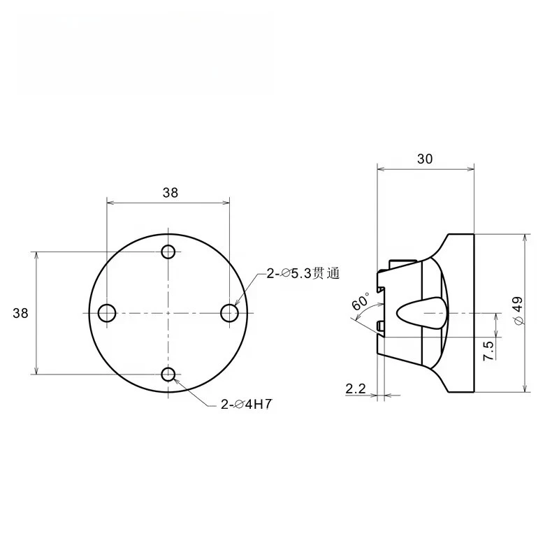A-ONE Precision Dovetail Collet D49 SUS440 HRC 50-55 60 Dovetail Angle 15mm Clamping Width for CNC Metal Cutting D49*30mm