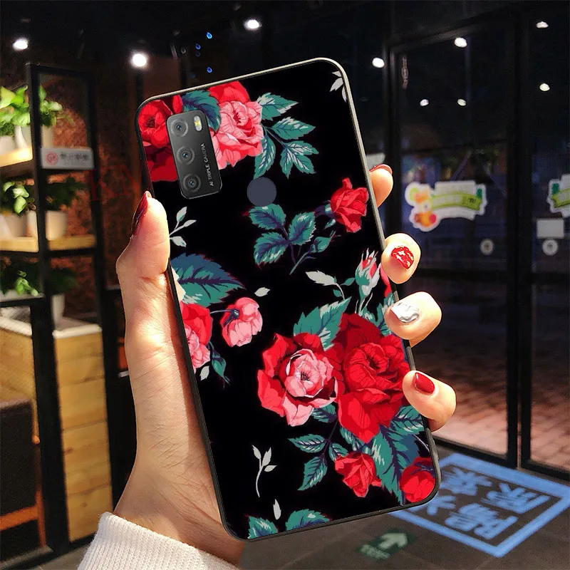 For Alcatel 1S 3L 2021 6025A 6025H 6025H_EEA 6025D 6025D_EEA 6056H 6056D Case Soft Silicone Luxury Marble Coque Cover