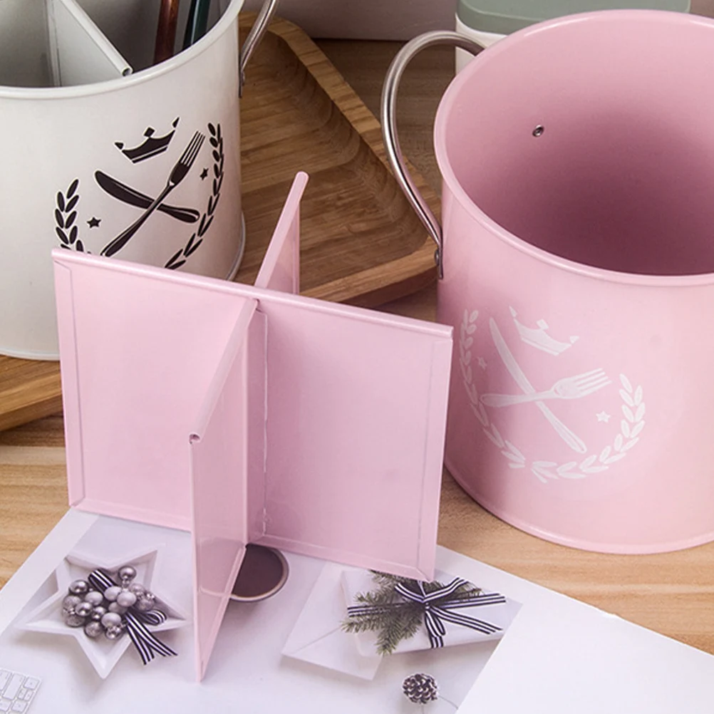 

Cutlery Storage Basket Kitchen Utensil Organizer Multi Grid Silverware Holder Stand Galvanized Iron Spoon Fork Chopstick