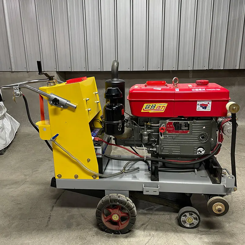 800mm Heavy-Duty Diesel Road Cutter Machine Electric Start Walk-Behind Road Saw for Deep Asphalt