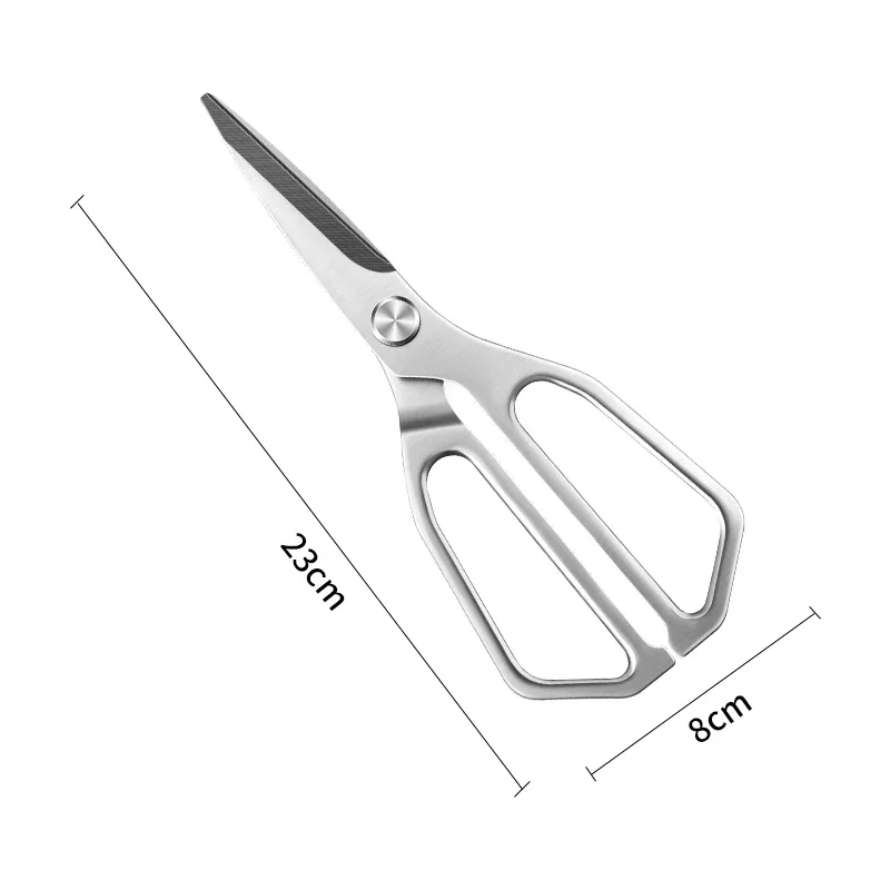 Stainless steel kitchen scissors household multifunctional strong chicken bone scissors fish killing kitchen special scissors