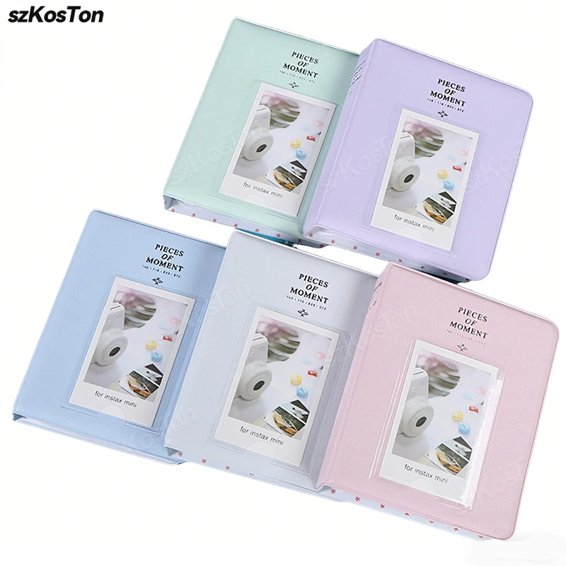 1PC 64 Pockets Photo Album Inch Pictures Storage Case Stamps Tickets Cards Organizer For Fujifilm Instax Mini 13/12/11/9 ﻿