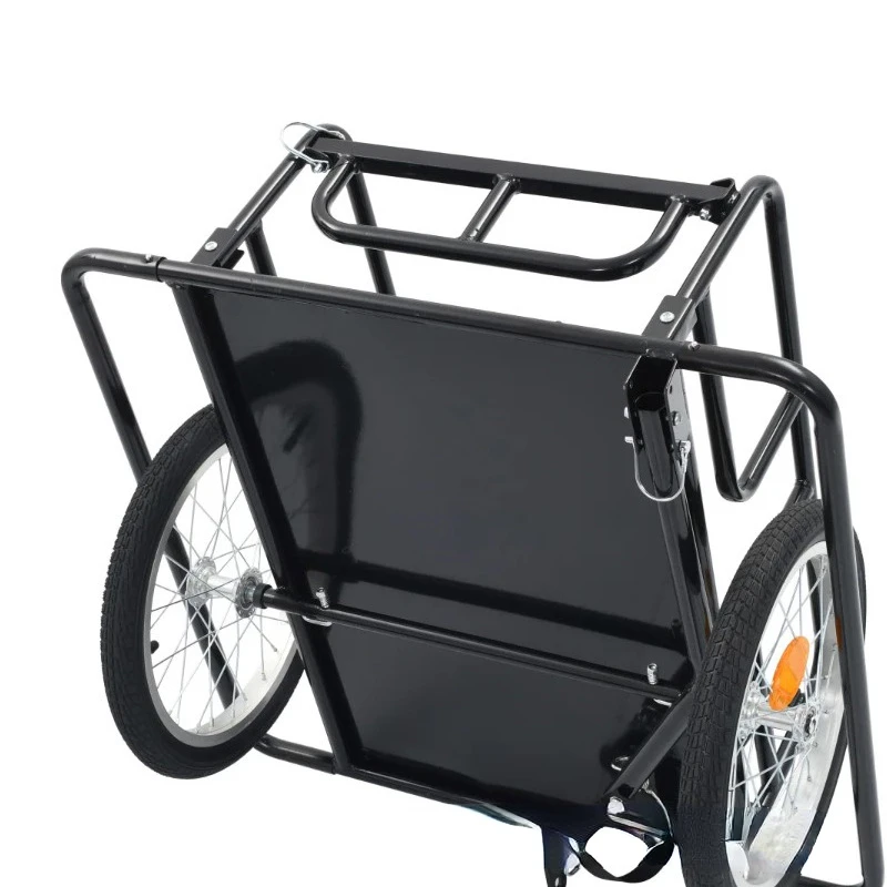 Foldable Cargo Bicycle Trailer Outdoor Cycling Rear Mounted Freight Truck Bucket Single Vehicle Towing Tool Vehicle