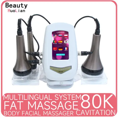 3 in 1 80K Cavitation Ultrasonic Fat Slimming Cellulite Machine  Body Shaping Massage RF Facial Skin Tightening Lifting Device