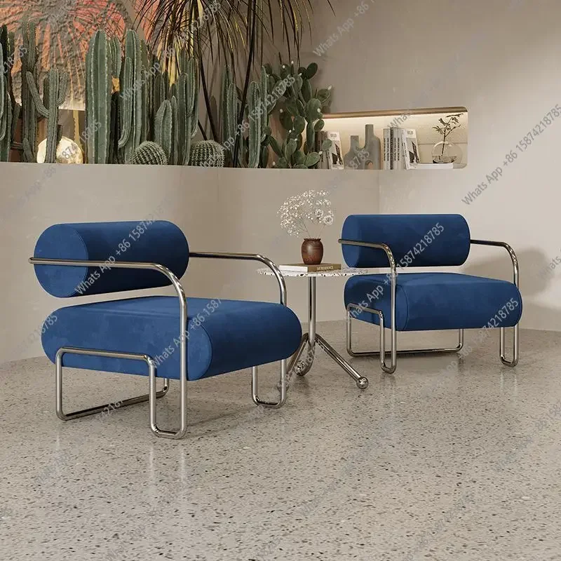 

SS Home Single-person Sofa Lounge Chair Living Room Decoration Balcony Relaxation Retro Chairs Luxury Home Ornaments Accessories
