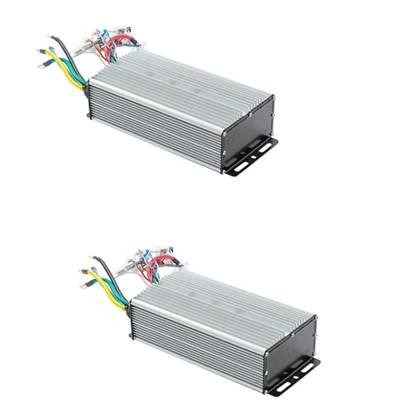 

BEAU-2Pcs 48V 60V 72V 3000W Hub Motor Controller 24Mos MAX80A For Electric Bike E-Scooter Motorcycle Bldc Motor Controller