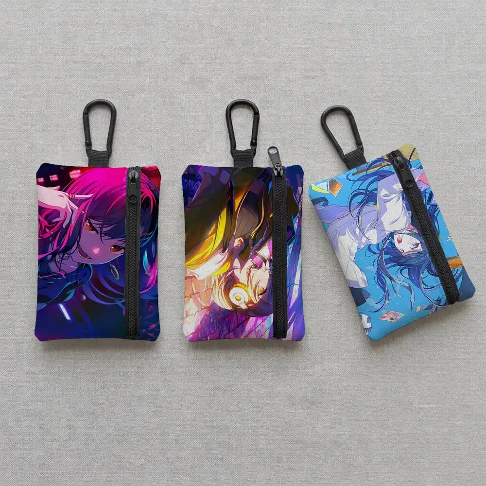 Anime Game Project S-Sekai Everyday Oxford Cloth Zipper Coin Purse - Lightweight Card Holder & Hanging Key Pouch