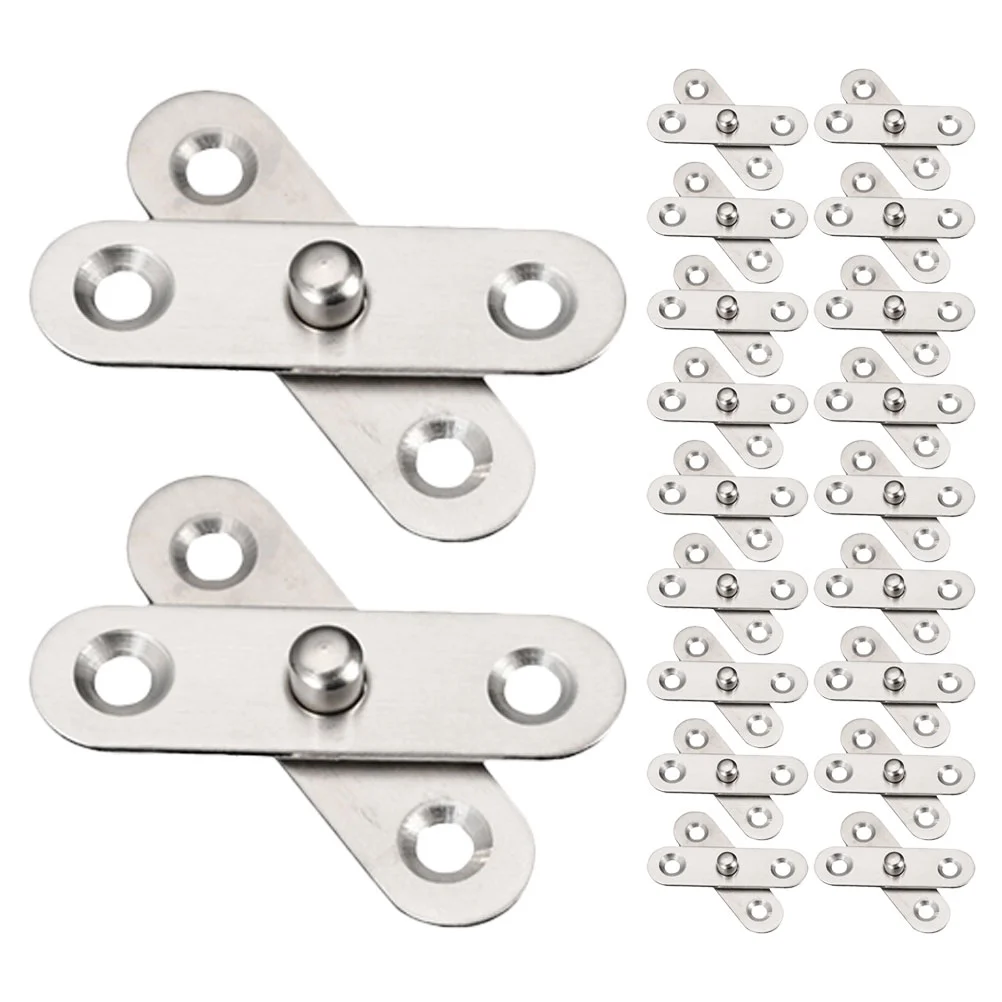 20 Pcs Hidden Hinge Stainless Steel Hinges 360 Degree Door Pivot Folding Window Seal Strip