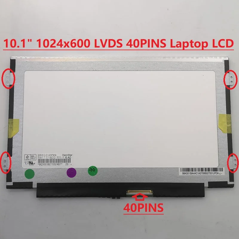 B101AW06 V.1 N101L6-L0D LTN101NT08 Laptop lcd Screen FOR asus 1025c notebook display 1024*600 40pin