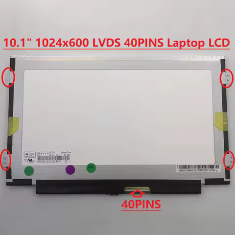10.1 Slim 1024X600 Laptop LCD LED Screen HSD101PFW4 A01 A00 HSD101PFW4-A01 M101NWT2 R0 B101AW02 B101AW06