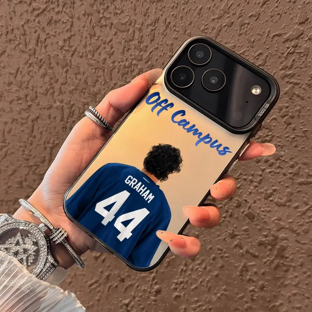 TV O-off Campus Phone Case For iPhone 17 16 15 14 13 12 11 Pro Max Designer Matte Laser Aurora Funda Phone Case - view 4