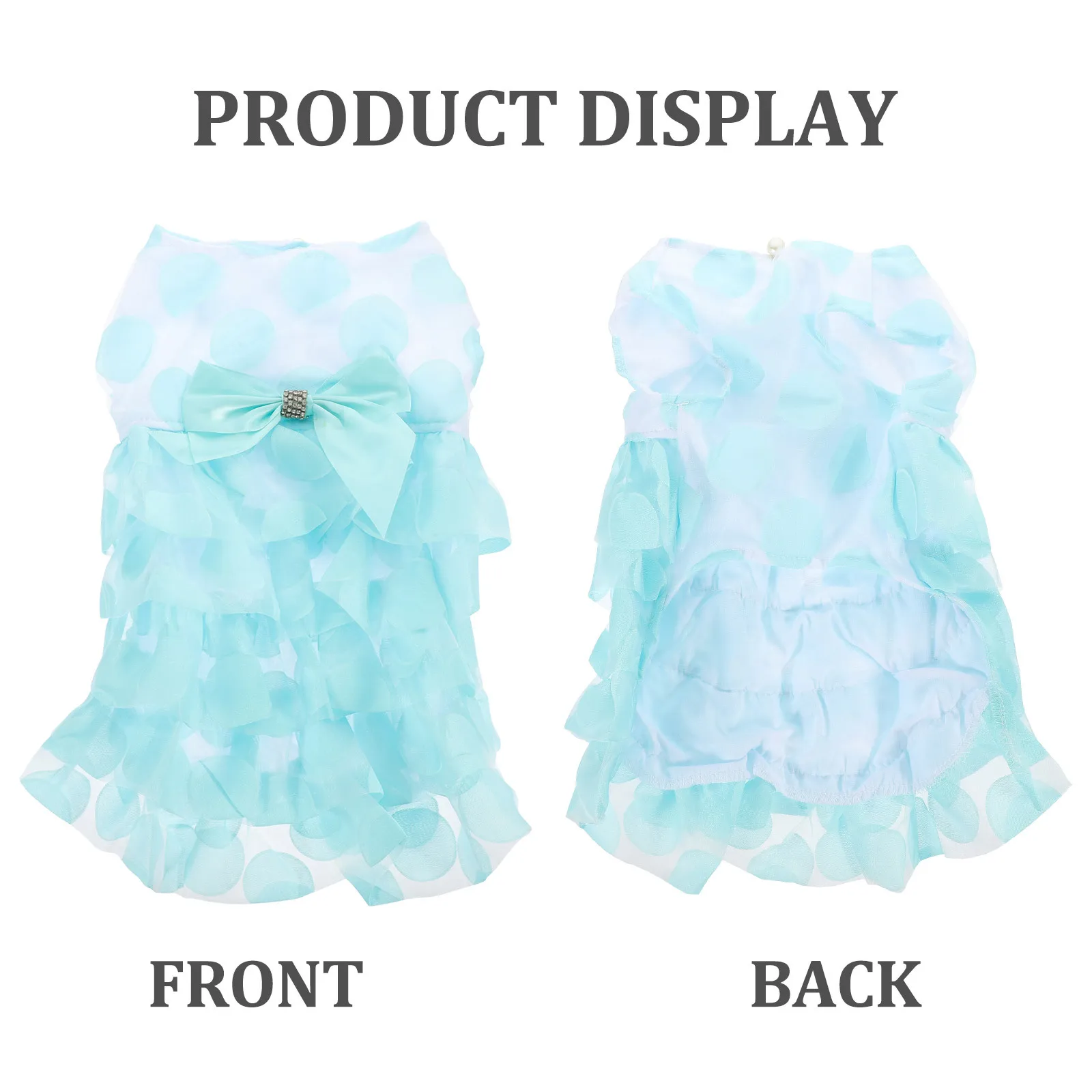 

Lace Dress Pet Clothing Dog Bow Tie Puppy Dresses Purple Apparel Sky-blue Costumes for Small Dogs