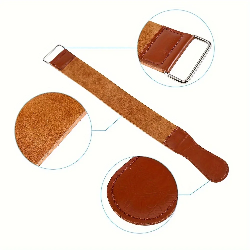 

Barber-Grade Folding Sharpening Strop - Portable, Unscented Razor & Knife Sharpener for Precision Beard Care