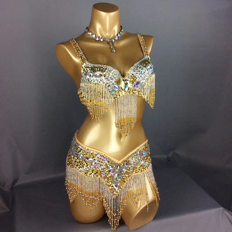 Showgirl damskie stroje do tańca brzucha ubrania do sukienki EDC